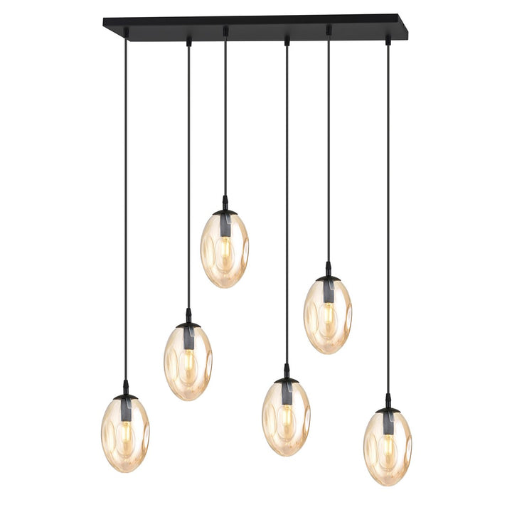 Lustra suspendata ASTRAL 6 BL chihlimbar
