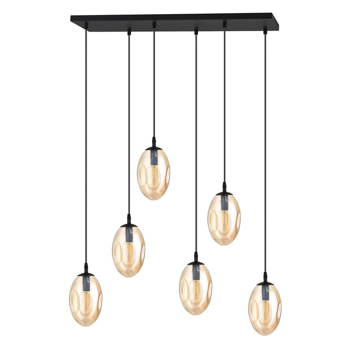 Lustra suspendata ASTRAL 6 BL chihlimbar