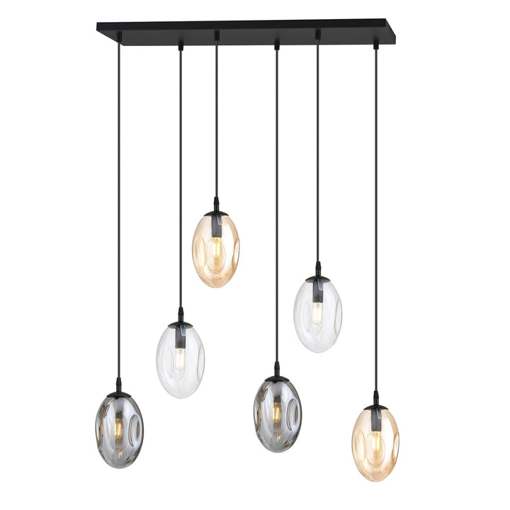 Lustra suspendata ASTRAL 6 neagra MIX