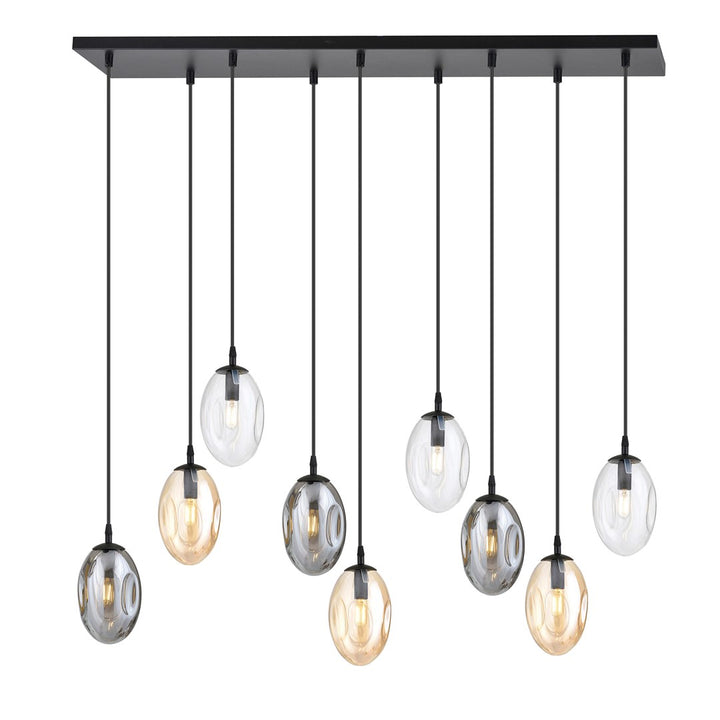 Lustra suspendata ASTRAL 9 neagra MIX