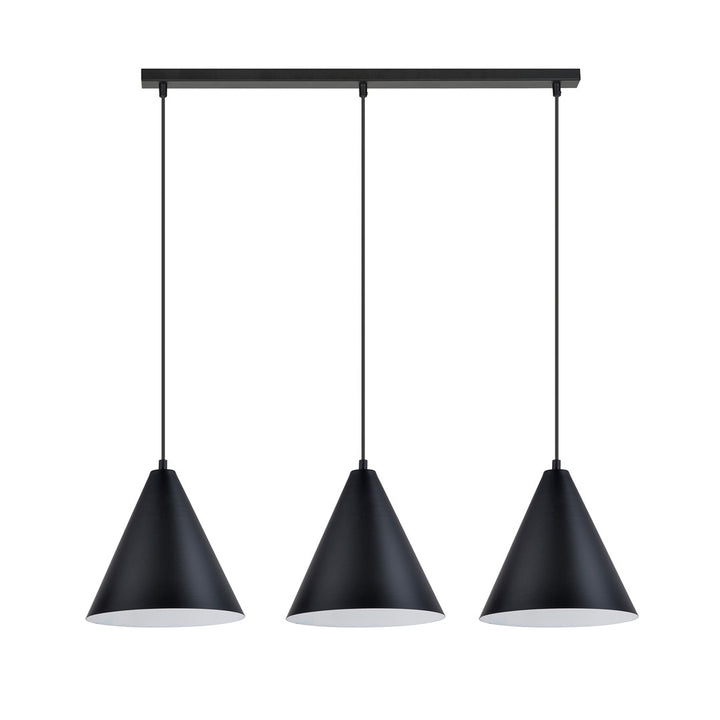 Lustra suspendata REBEL 3 neagra/alba