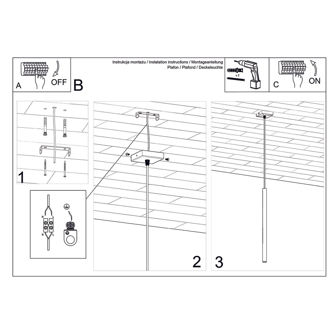 Lampa suspendata PASTELO 1 beton SL.1271