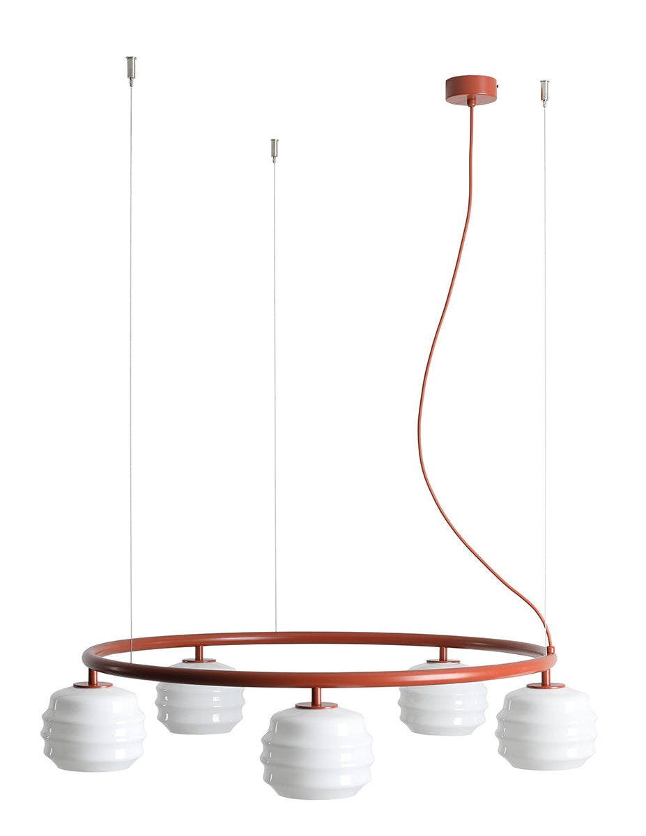 Lampa suspendata PUFF 5 RING TERRA