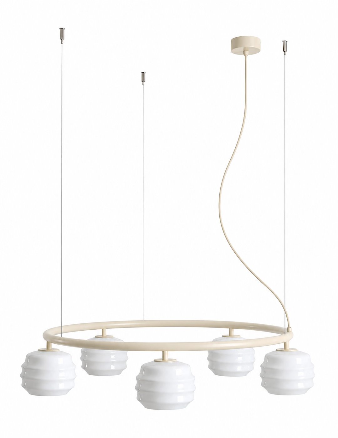 Lampa suspendata PUFF 5 RING COTTON