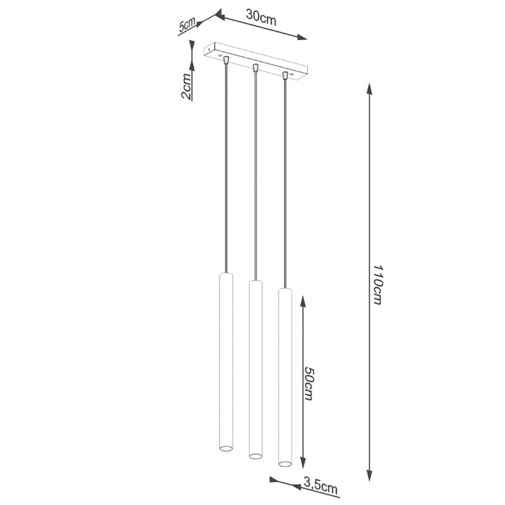 Lampa suspendata PASTELO 3L beton SL.1272