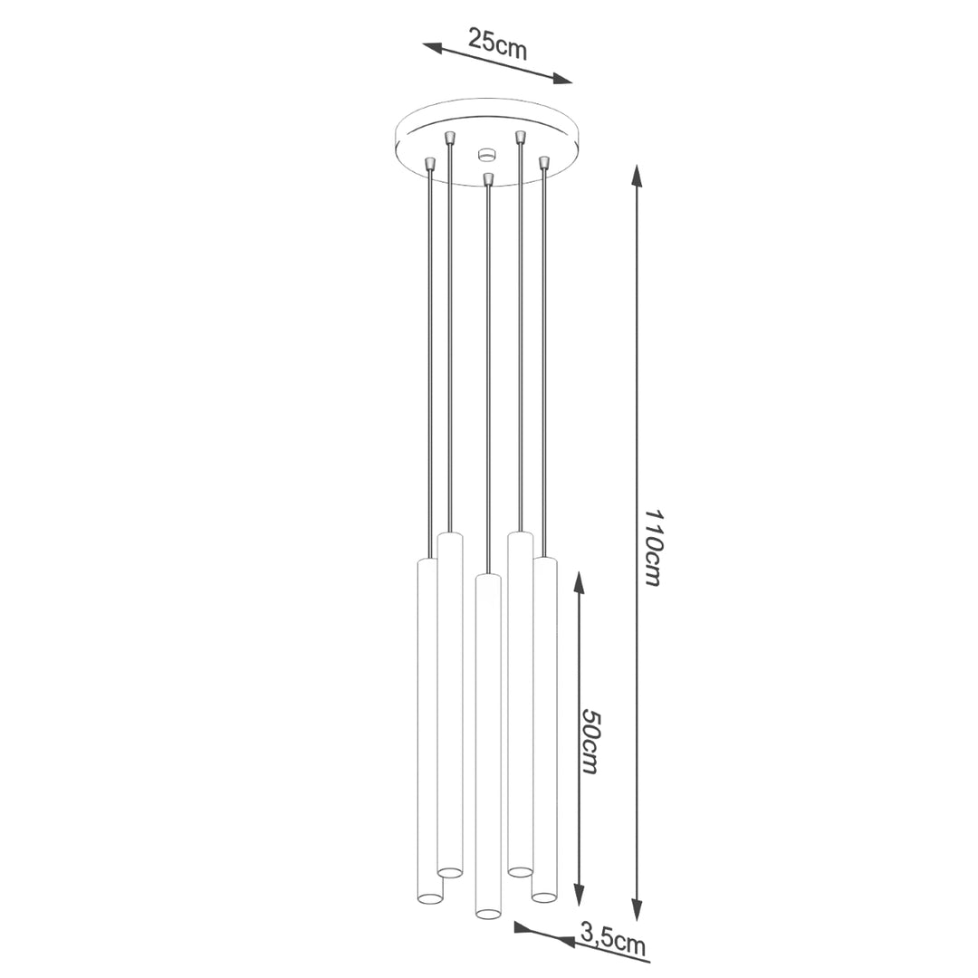 Lampa suspendata PASTELO 5P beton SL.1275