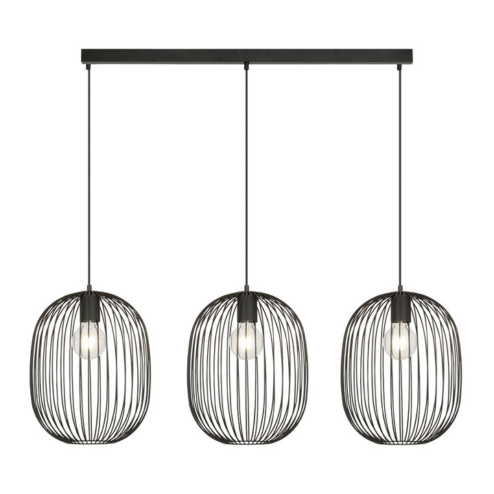 Lustra suspendata ONYX 3 neagra