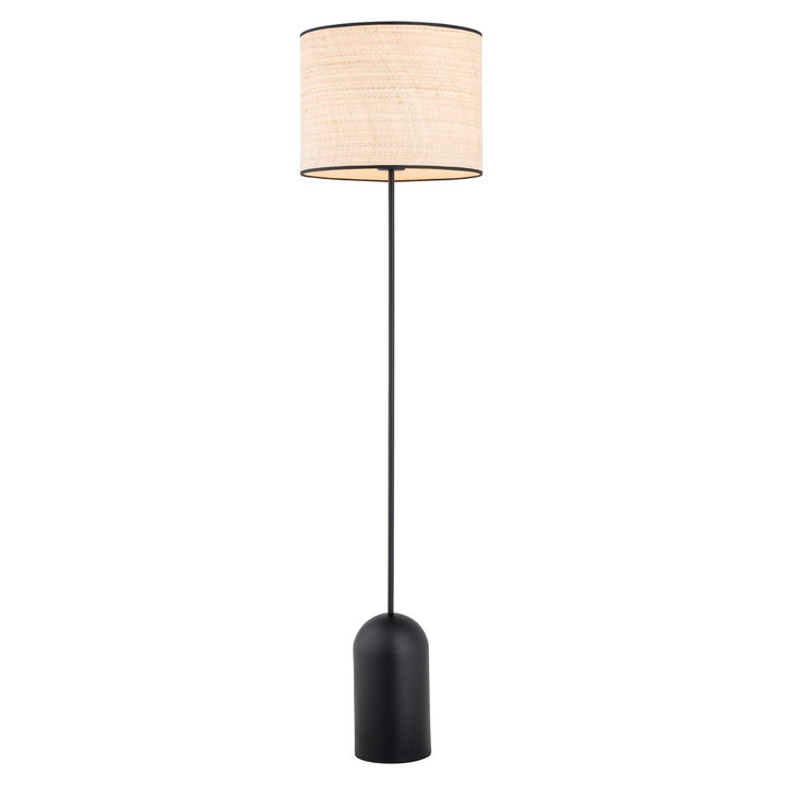 Lampa de podea ASPEN LP1 neagra cu ratan