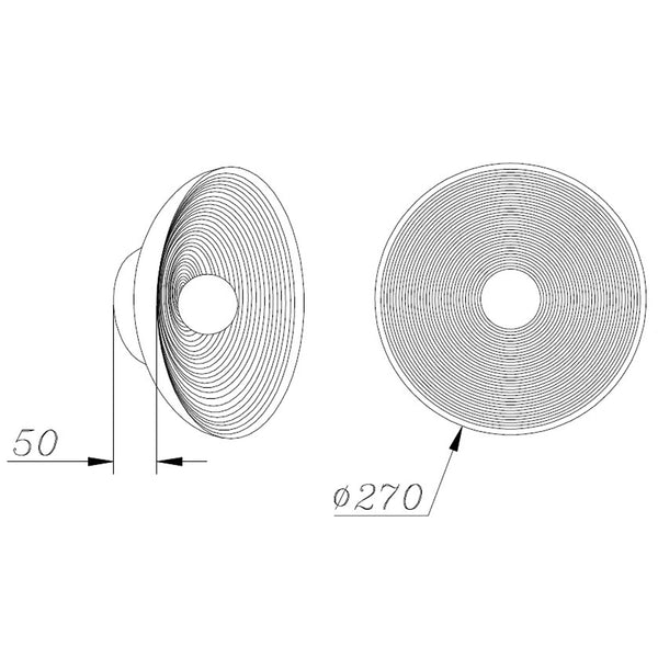 Aplica de perete ILLUSIONI  26CM Japandi