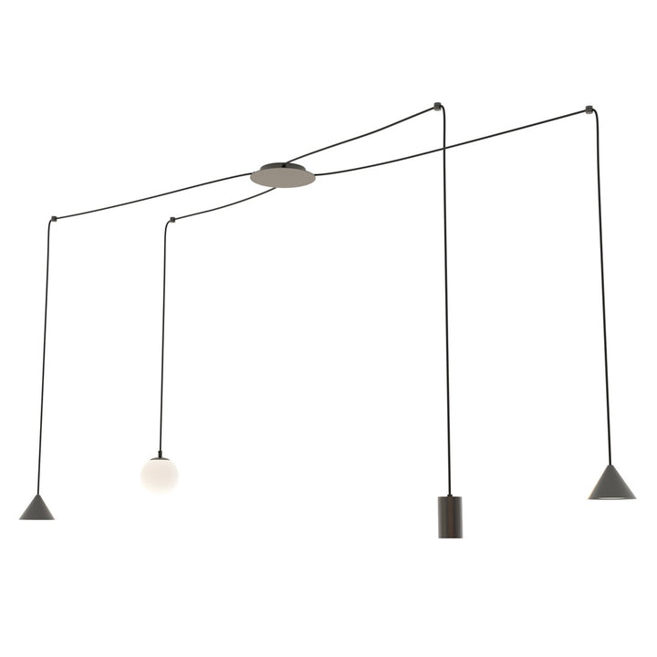 Lustra suspendata FUJI 4 neagra