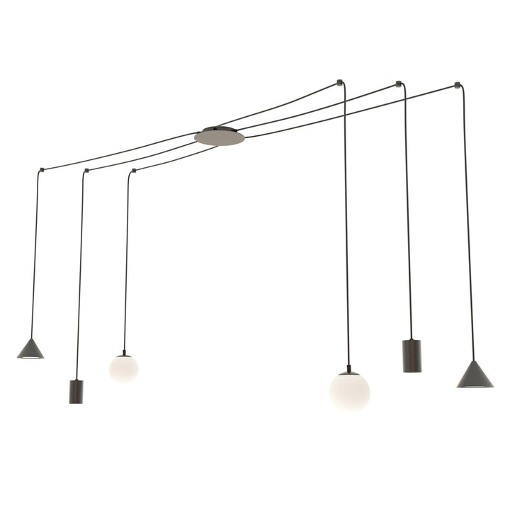 Lustra suspendata FUJI 6 neagra