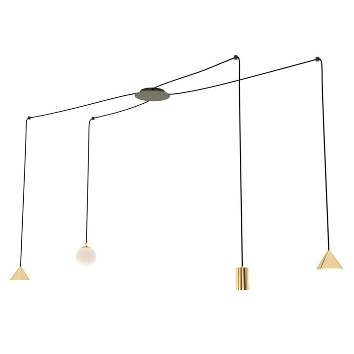 Lustra suspendata FUJI 4 auriu