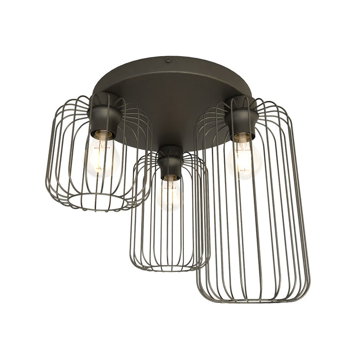 Plafoniera BARN 3PREM neagra