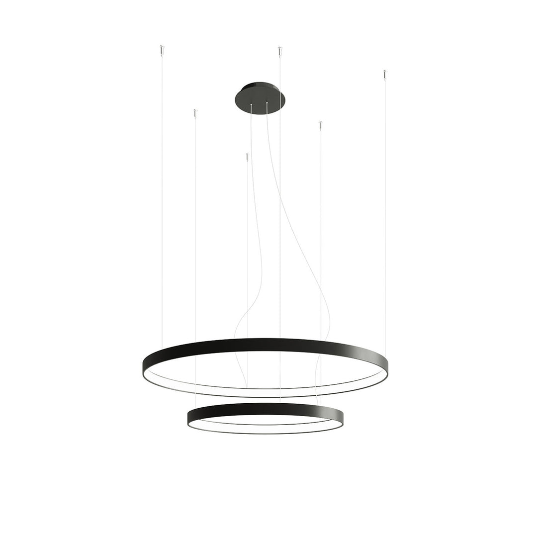 Lustra suspendata Rio 2 55/78 finisaj negru 3000K
