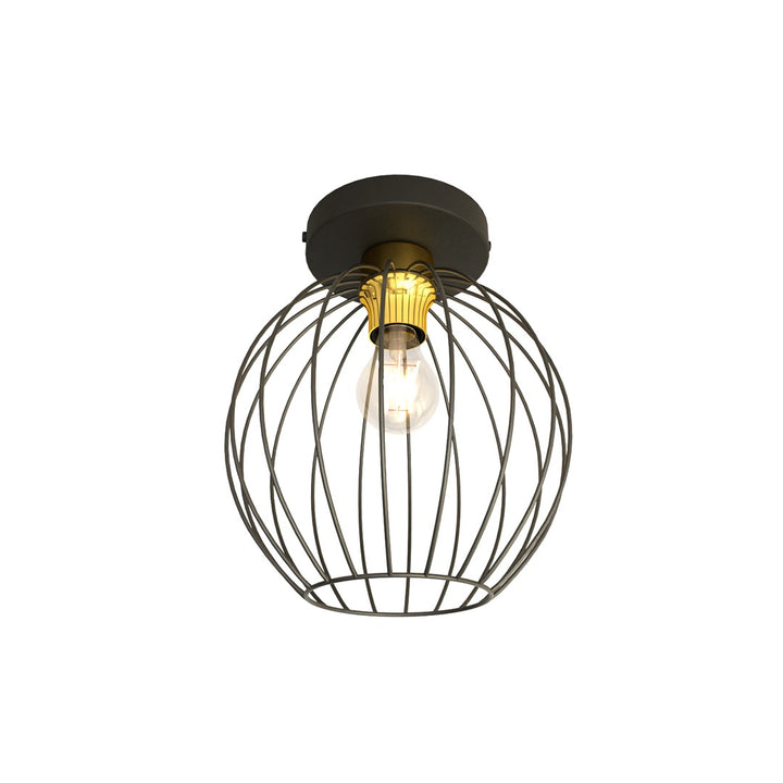 Plafoniera NEST 1 neagra cu auriu