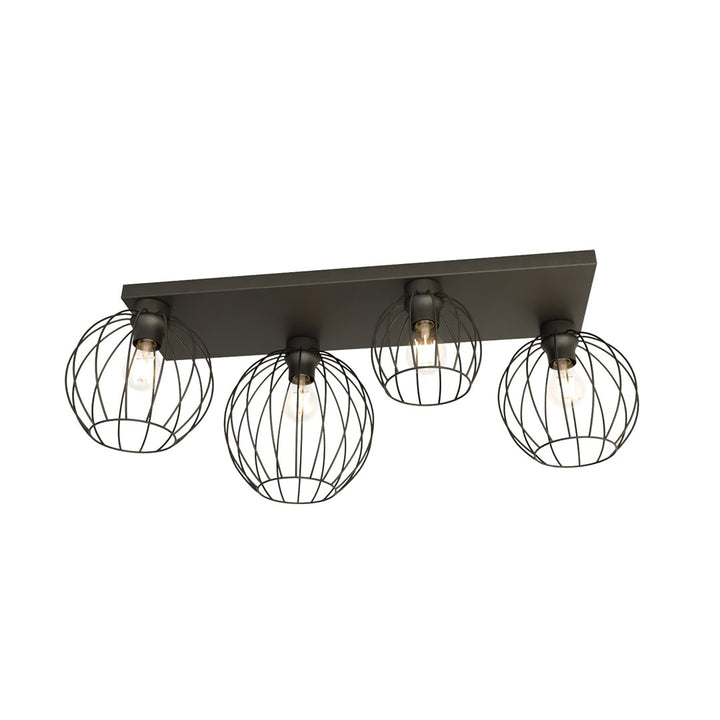 Plafoniera NEST 4 neagra