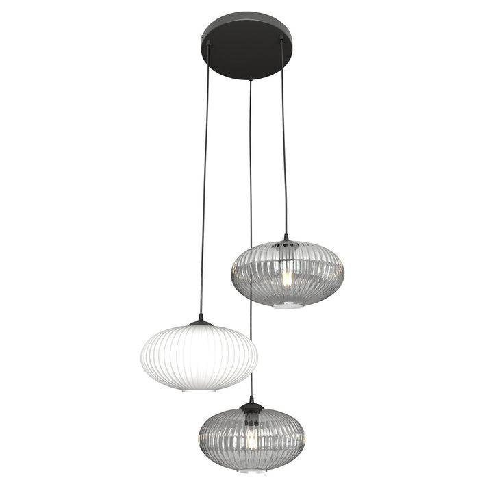 Lustra suspendata cu 3 pendule COCO 3 neagra PREM  MIX
