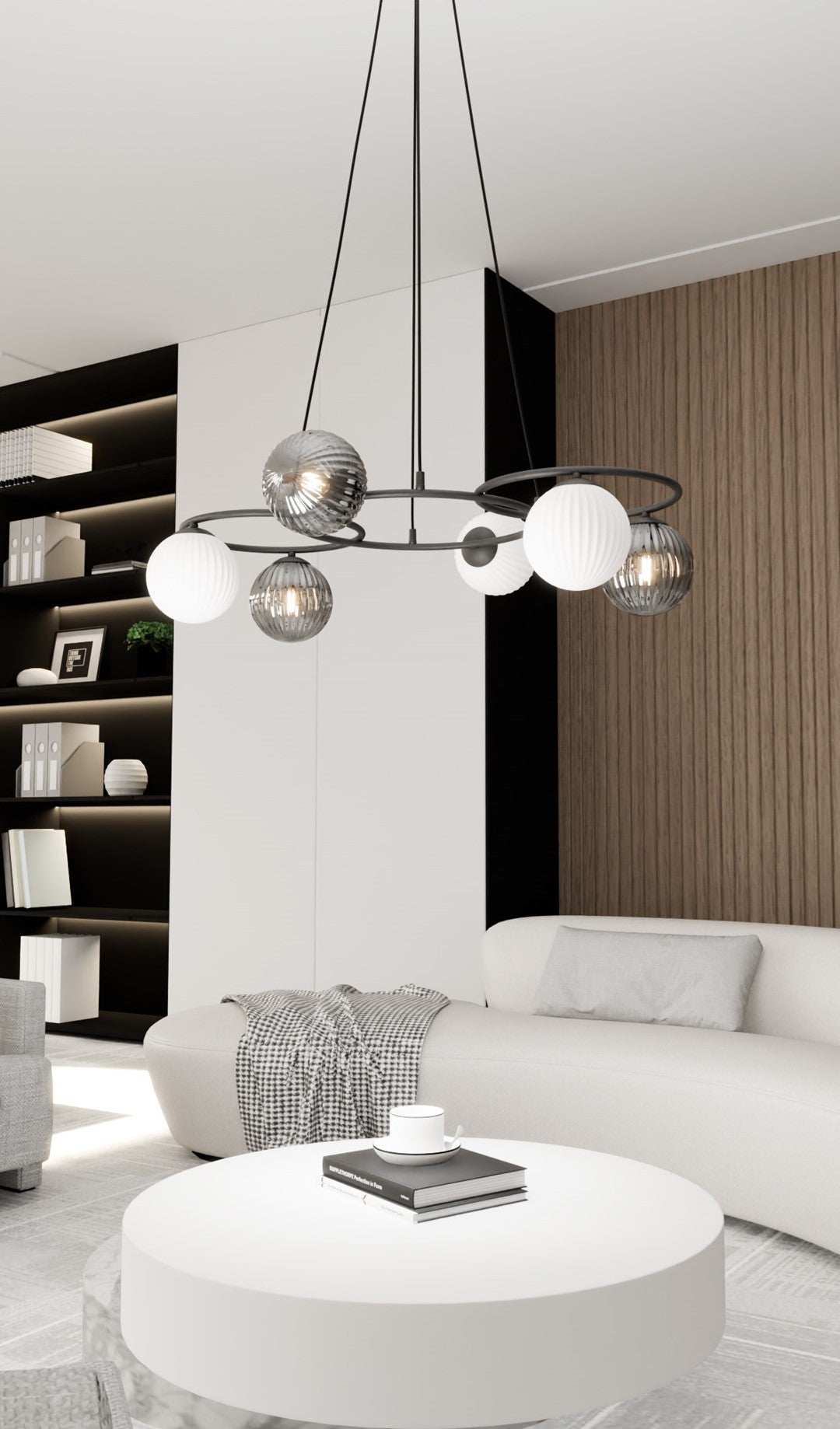Lustra suspendata LIBRA 6 BL MIX