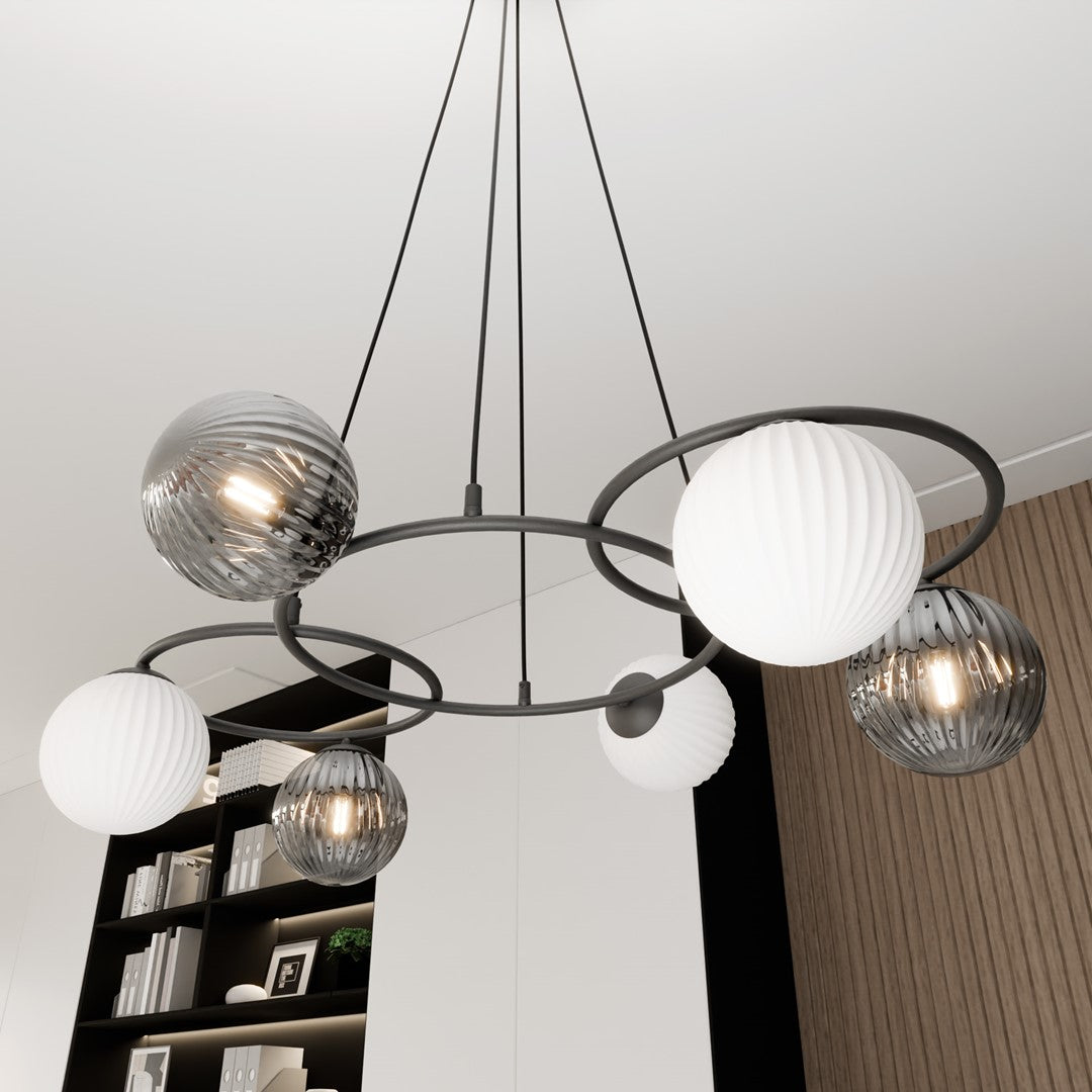 Lustra suspendata LIBRA 6 BL MIX