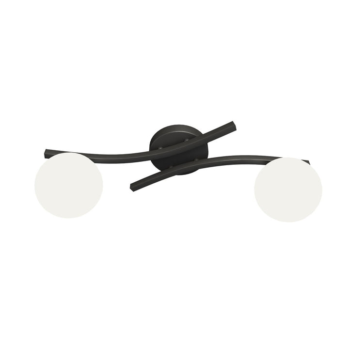Plafoniera OPUS 2 neagra OPAL