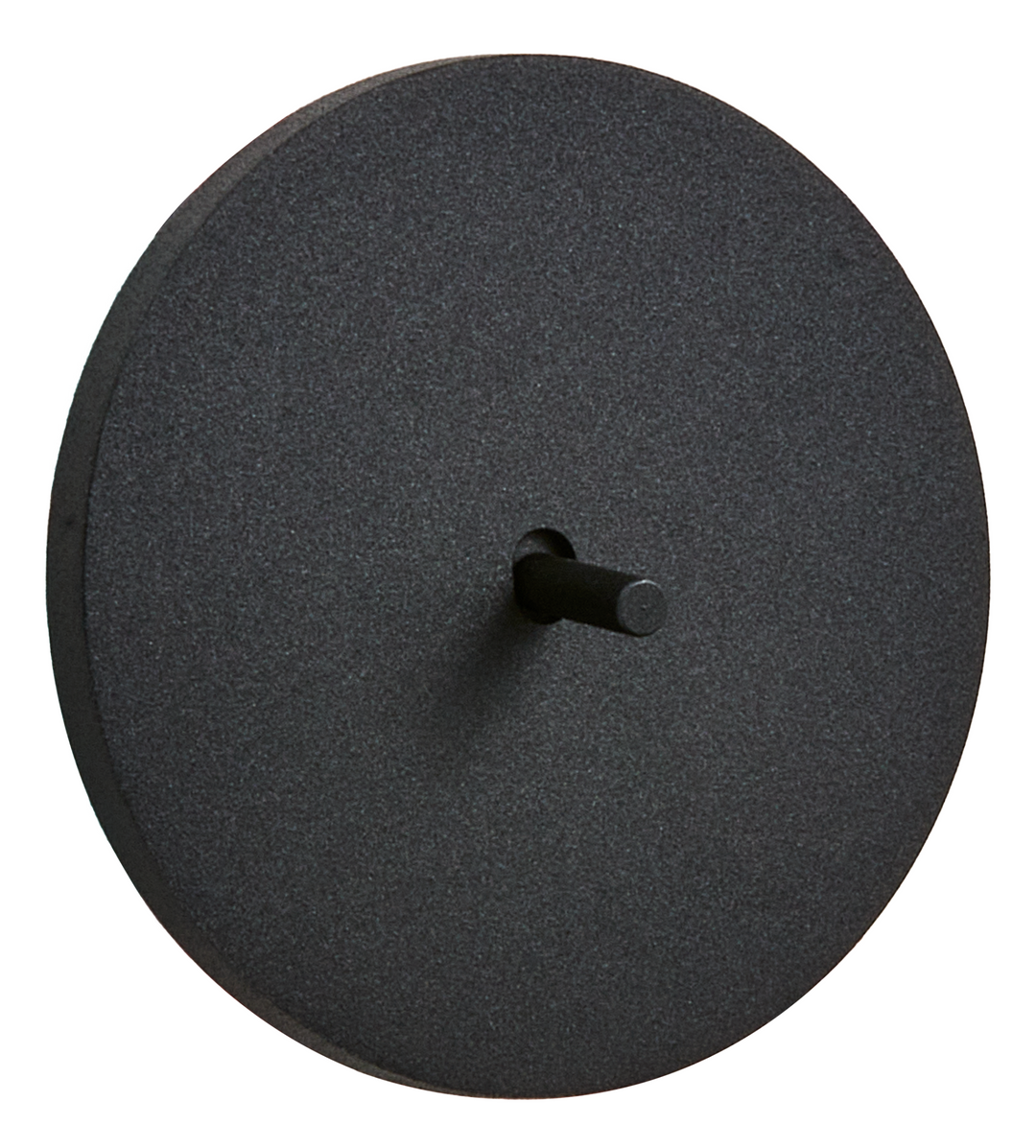 Intrerupator rotund cap-cruce negru mat