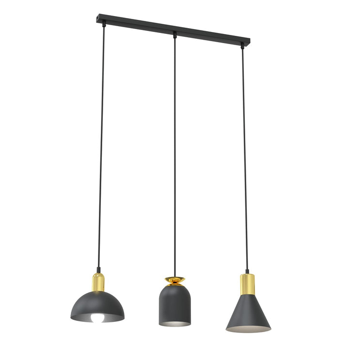 Lustra suspendata FOX 3 neagra