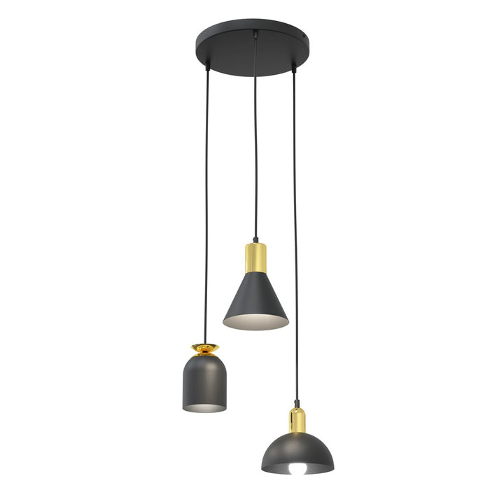 Lustra suspendata FOX 3 PREM neagra