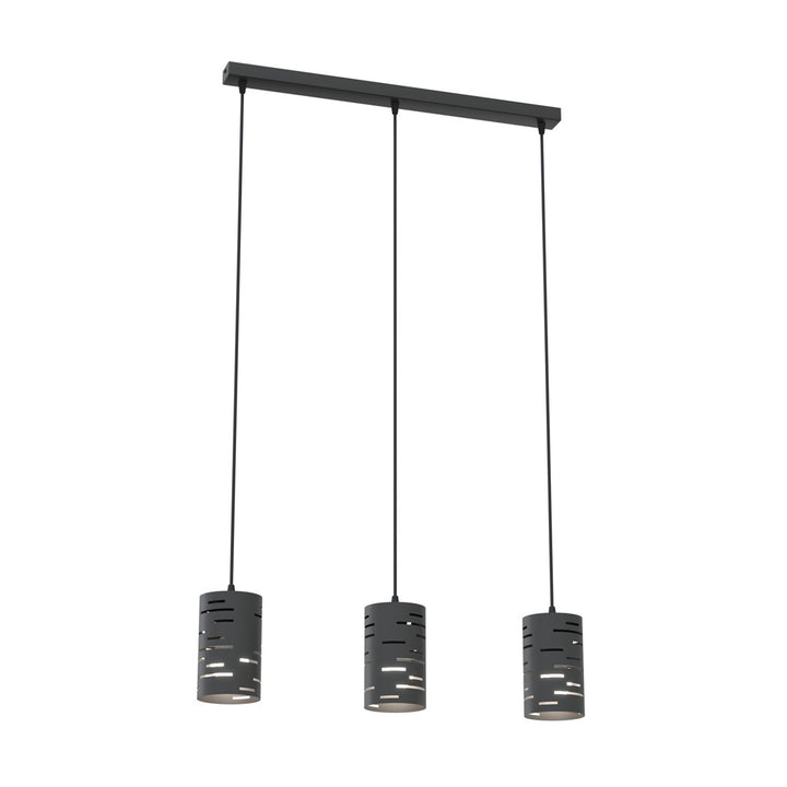 Lustra suspendata TANK 3 neagra