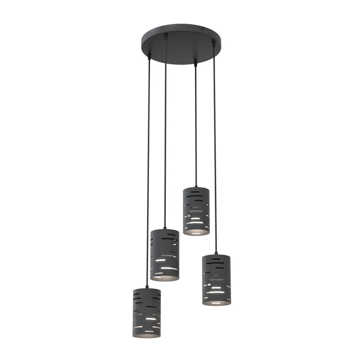 Lustra suspendata TANK 4PREM neagra
