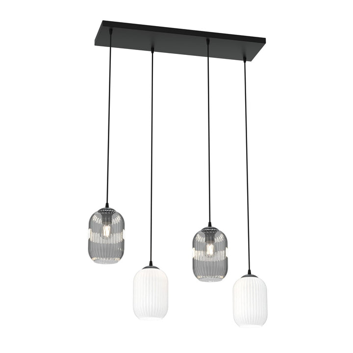 Lustra suspendata VERDI 4 neagra MIX