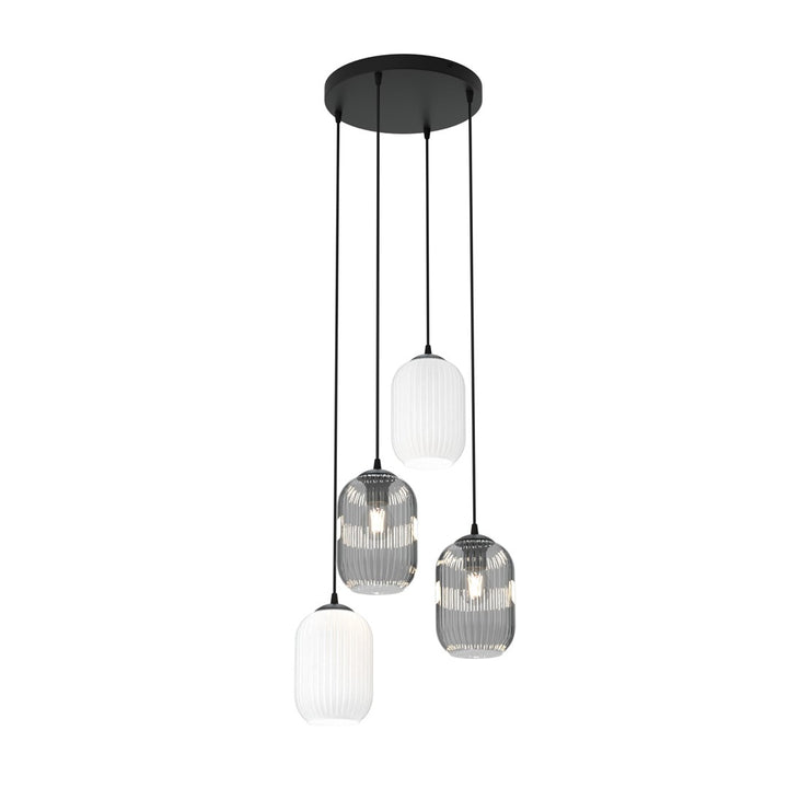 Lustra suspendata VERDI 4PREM neagra MIX