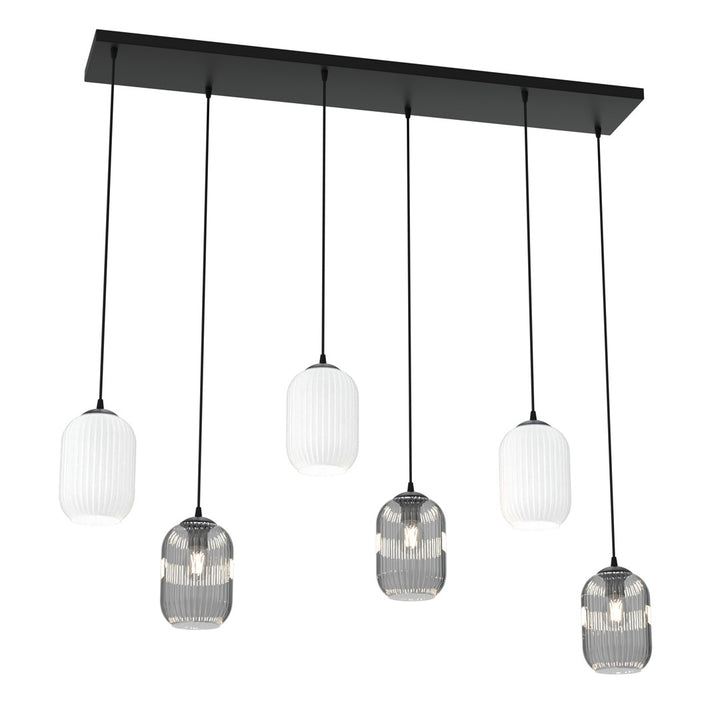 Lustra suspendata VERDI 6 neagra MIX