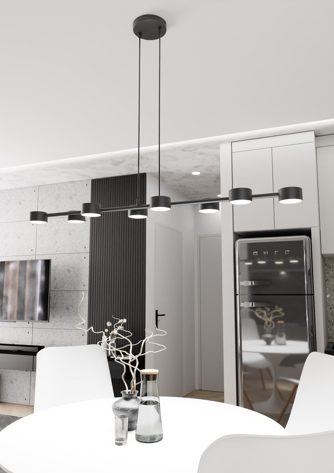 Lustra suspendata MEGARA 8 BL