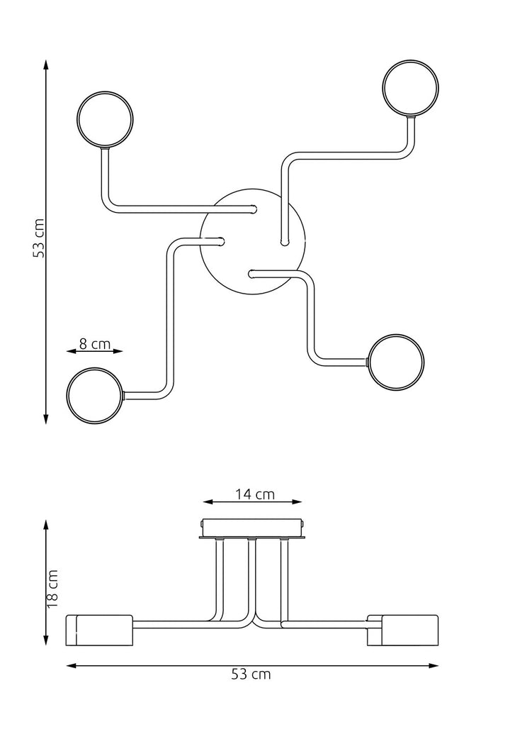 Lustra suspendata KURAGE 4 BL