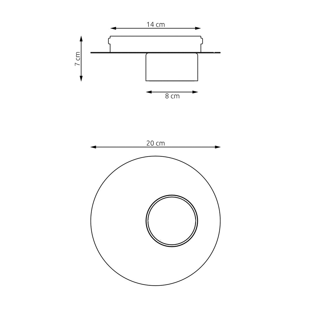 Plafoniera PIXO 2 BL