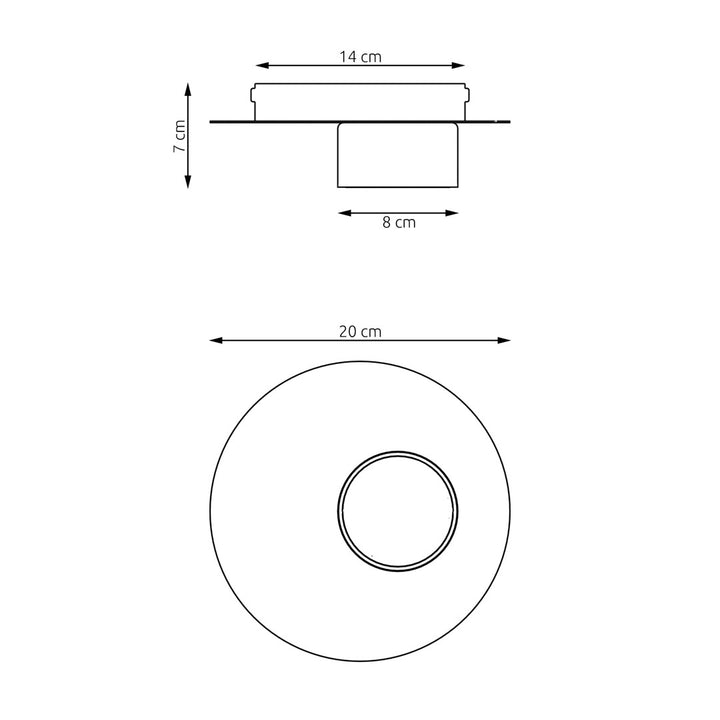 Plafoniera PIXO 2 BL