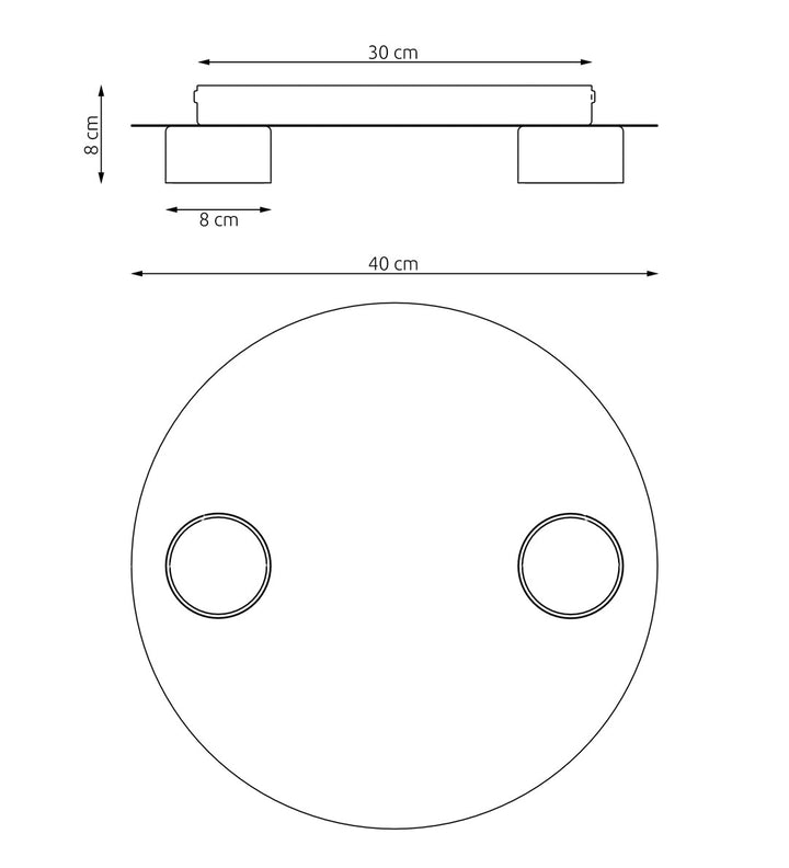 Plafoniera PIXO 2 BL