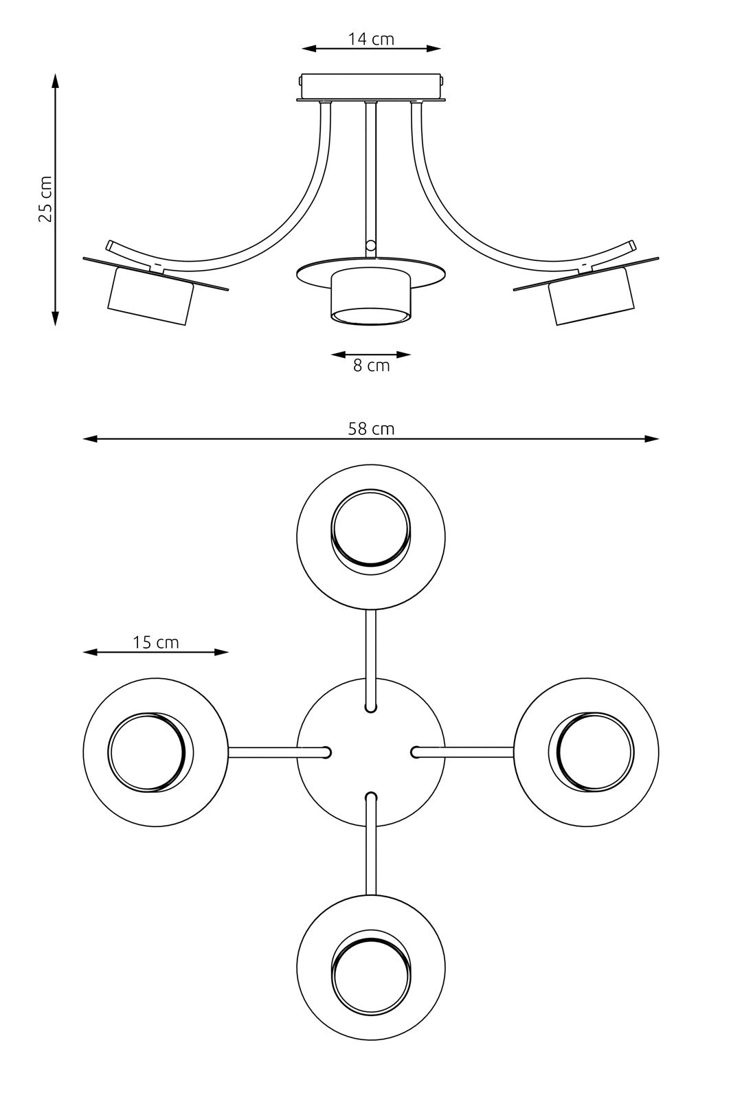 Lustra ENSO 4 BL