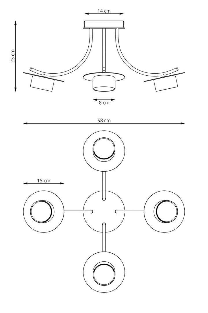 Lustra ENSO 4 BL