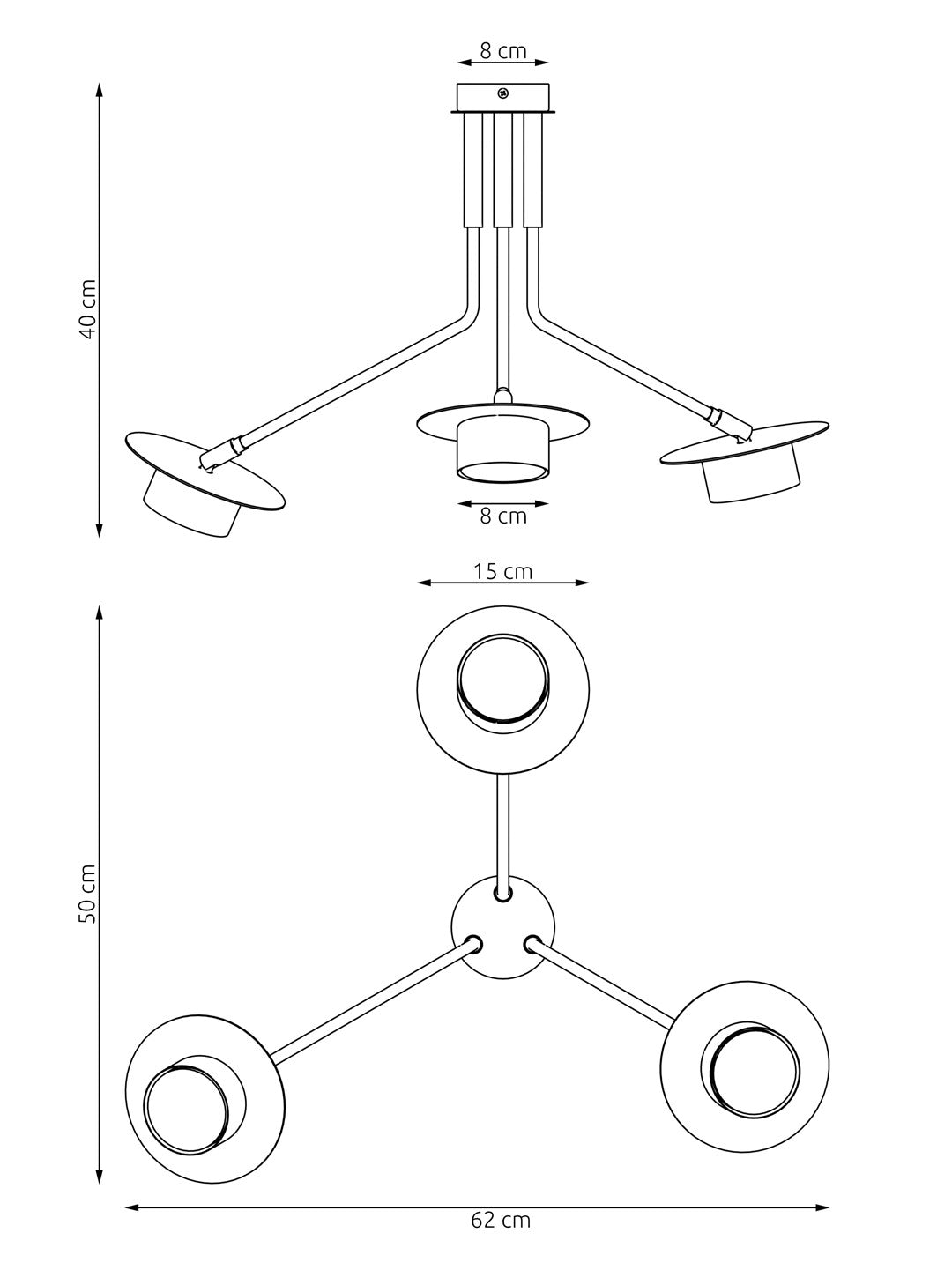 Lustra suspendata MIZU 3 BL