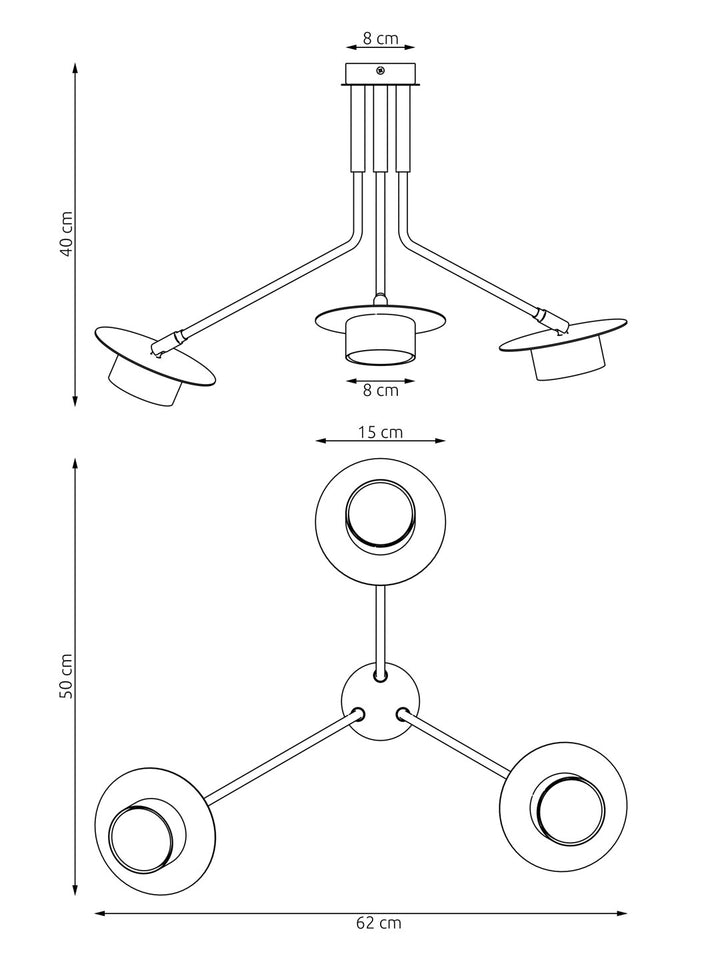 Lustra suspendata MIZU 3 BL