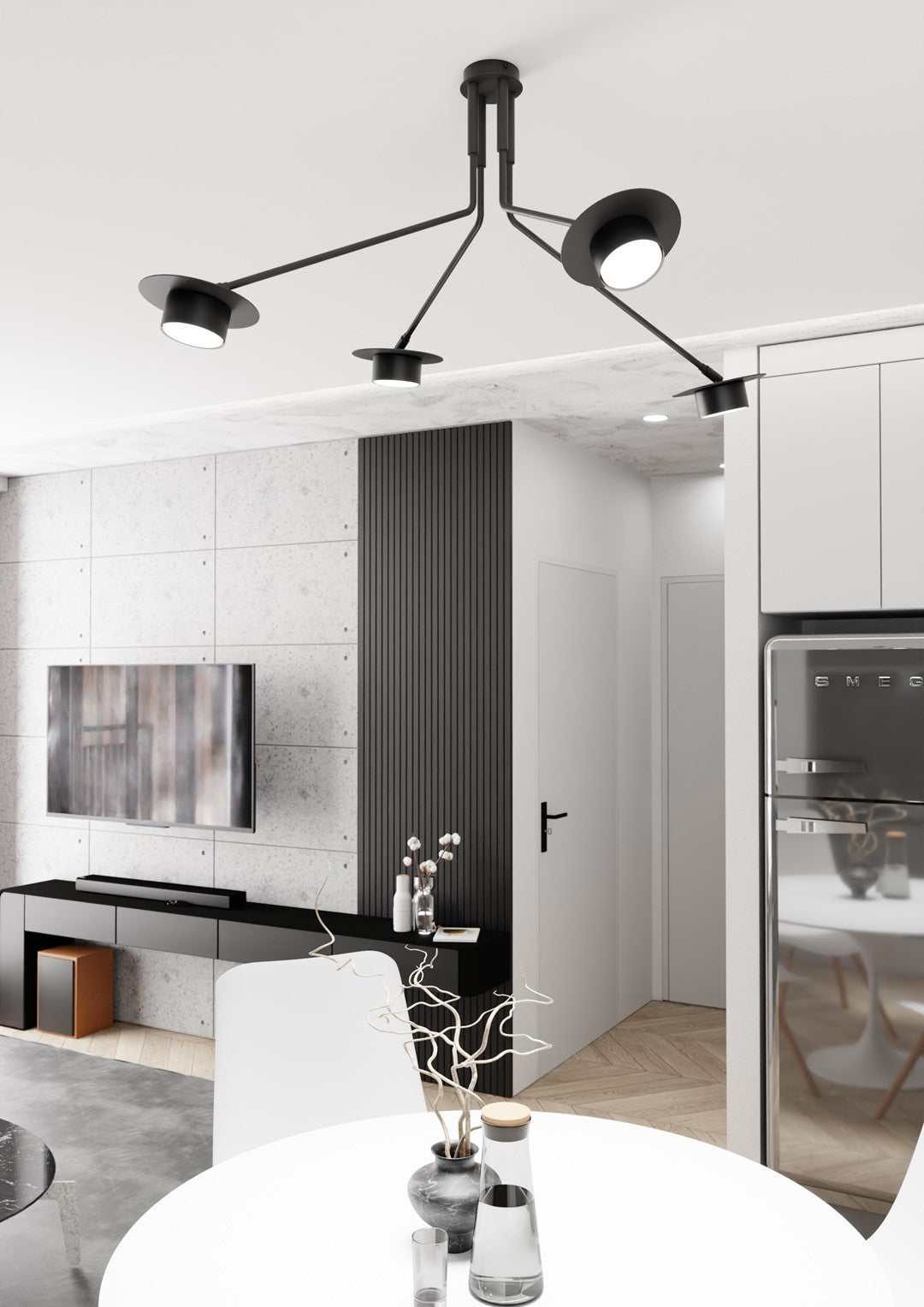 Lustra suspendata MIZU 4 BL
