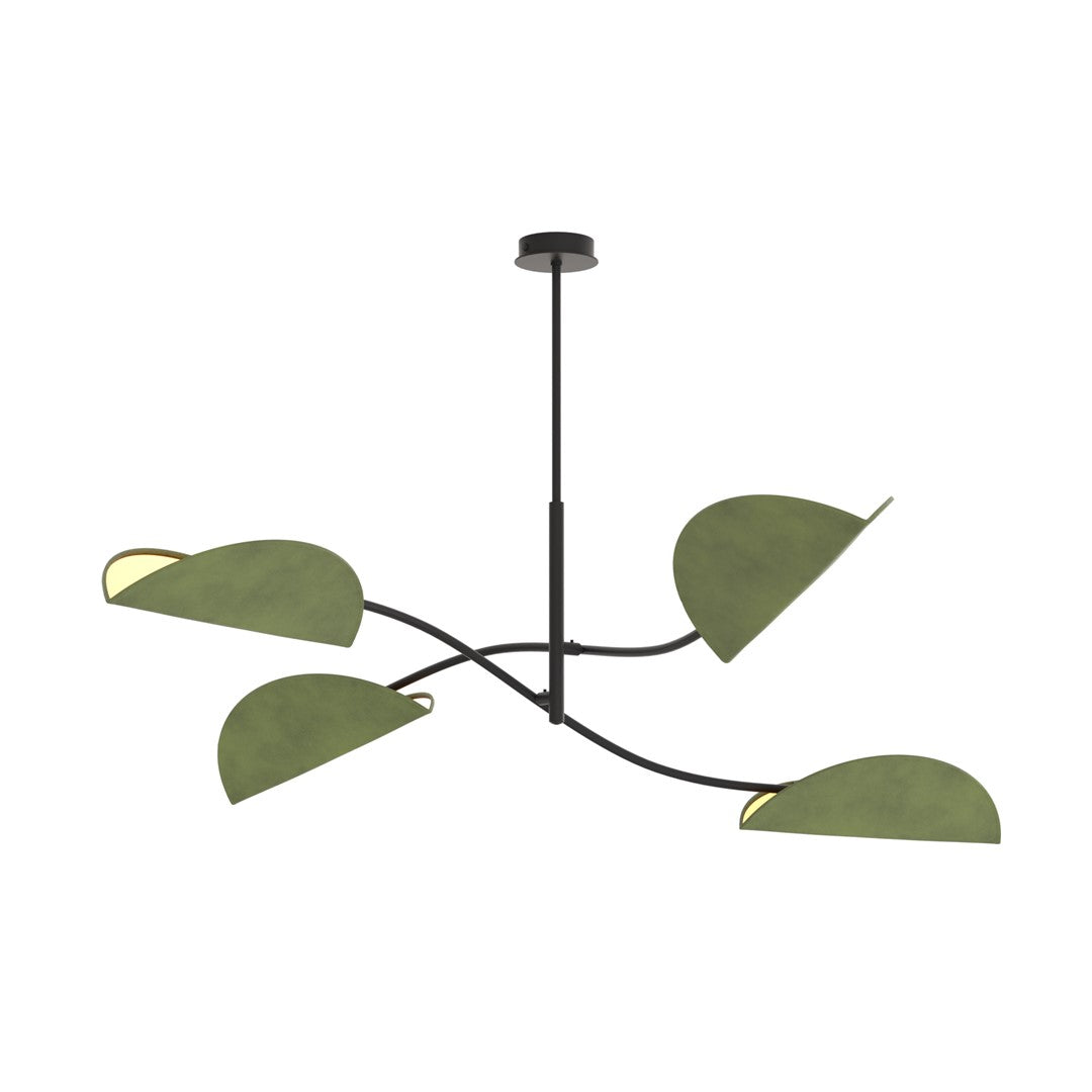 Plafoniera LOTUS 4 negru verde