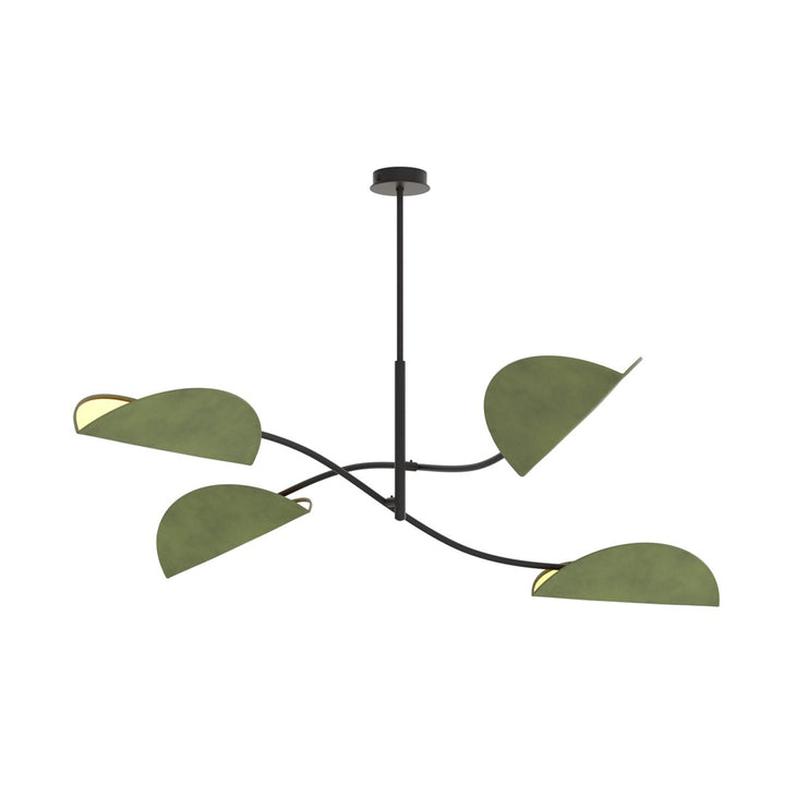 Plafoniera LOTUS 4 negru verde