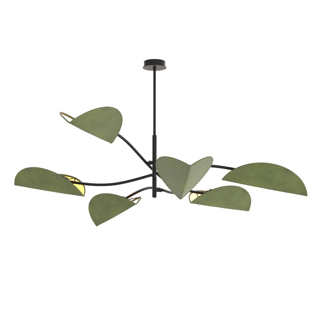 Plafoniera LOTUS 6 negru verde