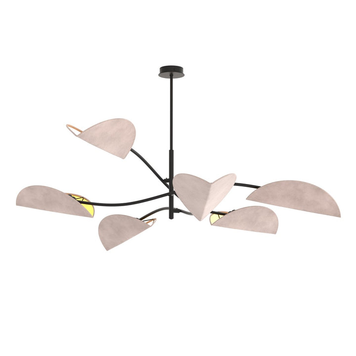 Plafoniera design petale crem LOTUS 6 BL gri