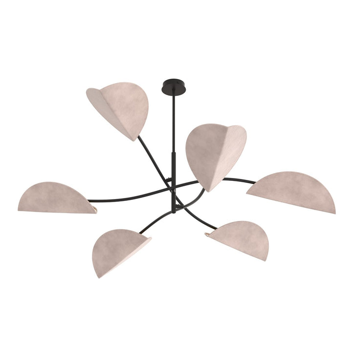 Plafoniera design petale crem LOTUS 6 BL gri