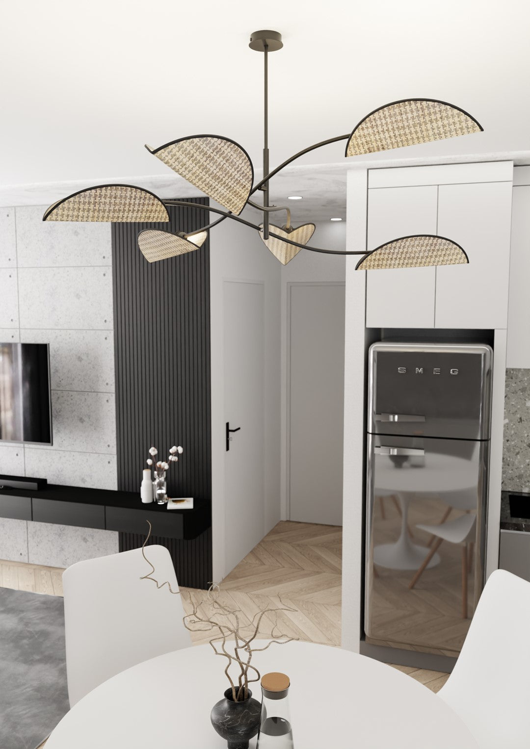 Plafoniera LOTUS 6 BL NATURAL