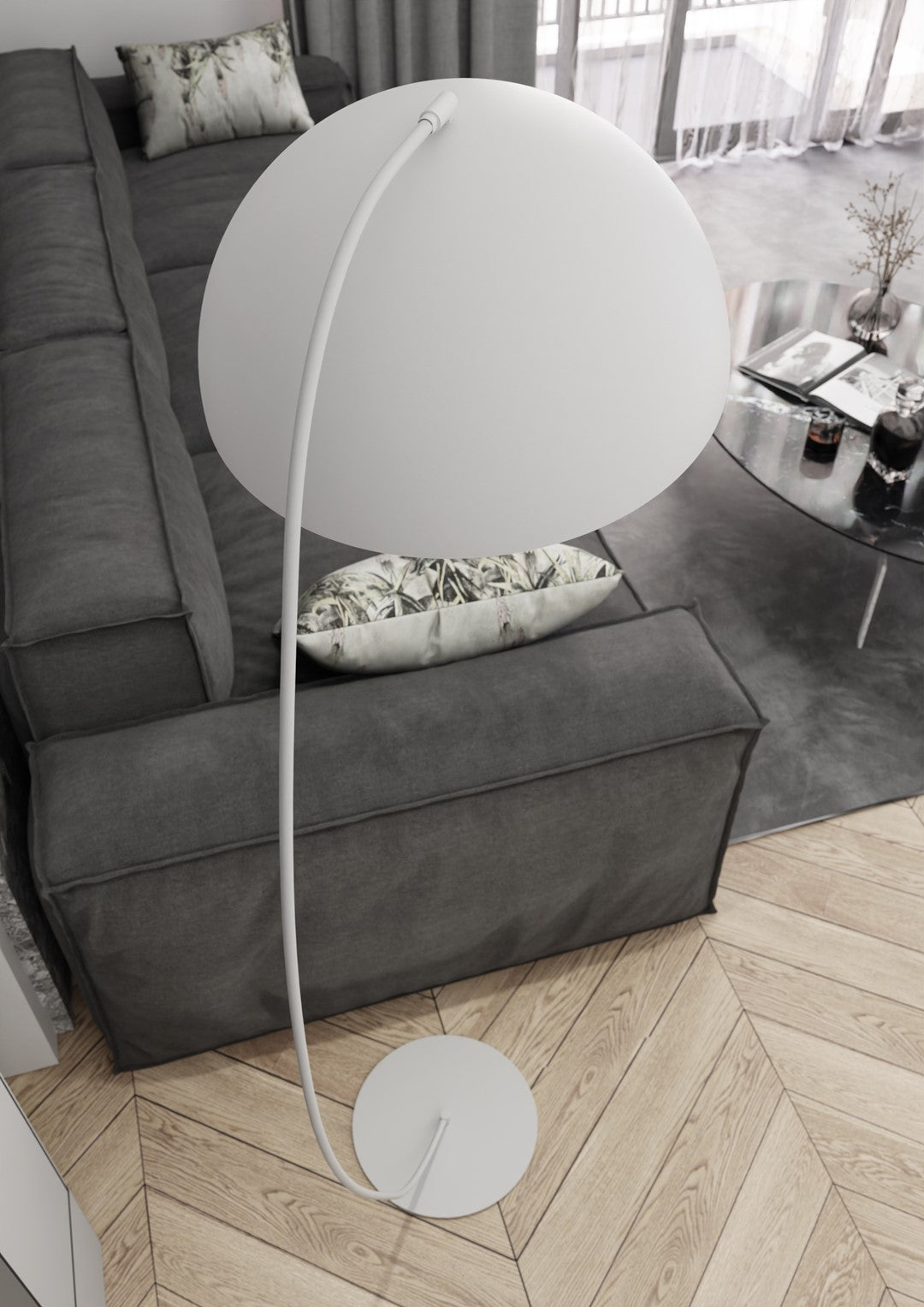 Lampadar ARCOS LP1 WH alb