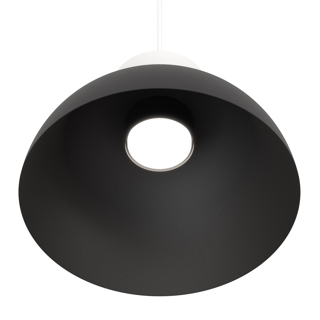 Lustra suspendata LUNARO 1S BL negru/alb
